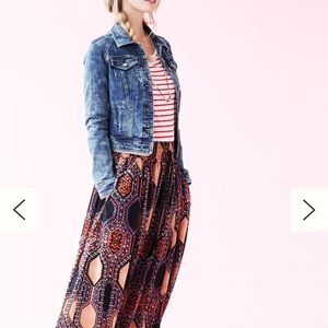 Anthropologie Maeve Hexprint Maxi Skirt Small